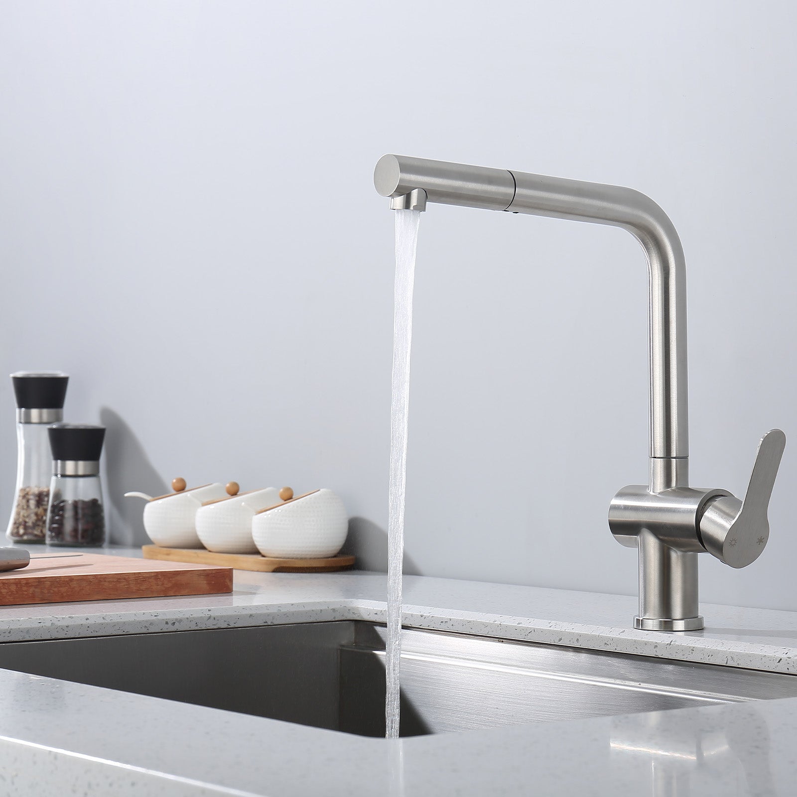 HOMELODY Rubinetto Cucina con Doccetta Estraibile Miscelatore Allungabile Acqua