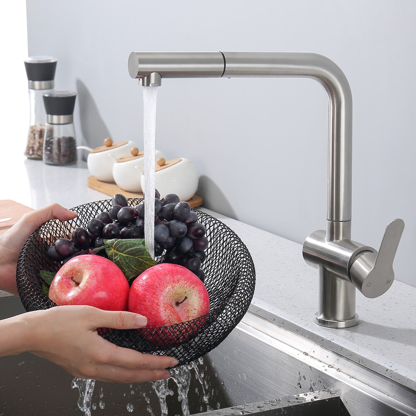 HOMELODY Rubinetto Cucina con Doccetta Estraibile Miscelatore Allungabile Acqua